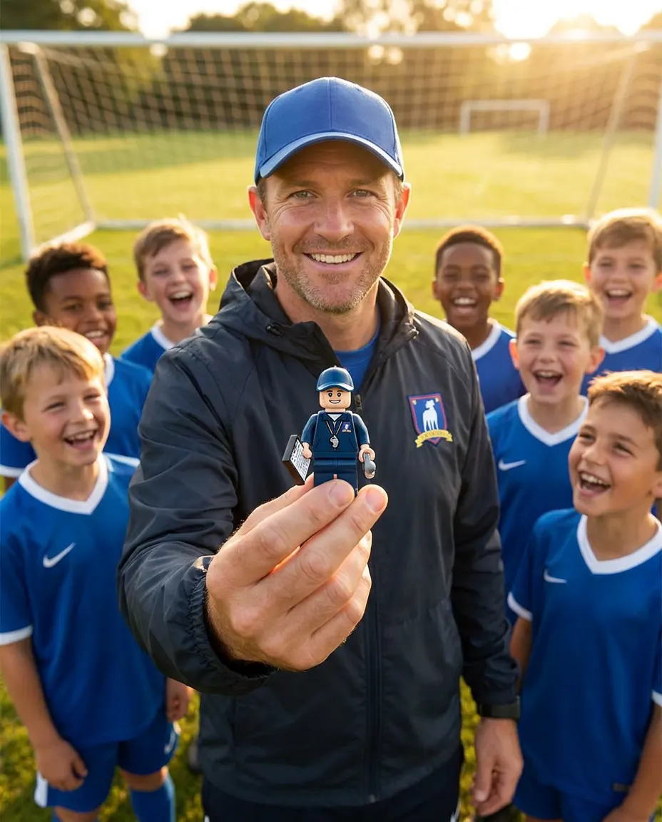 Concept render: coach and team with minifigures